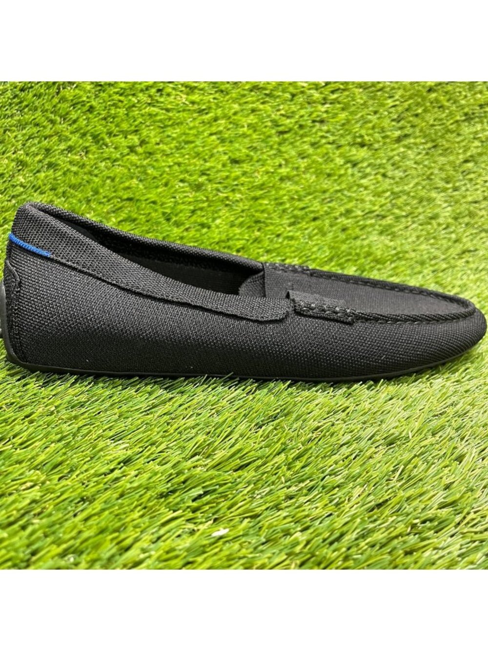 Rothy's The Driver Mens Size 11.5 Black Casual Classic Knit Slip On Loafer Shoes